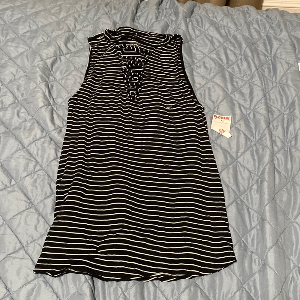 American eagle lace up front tank top